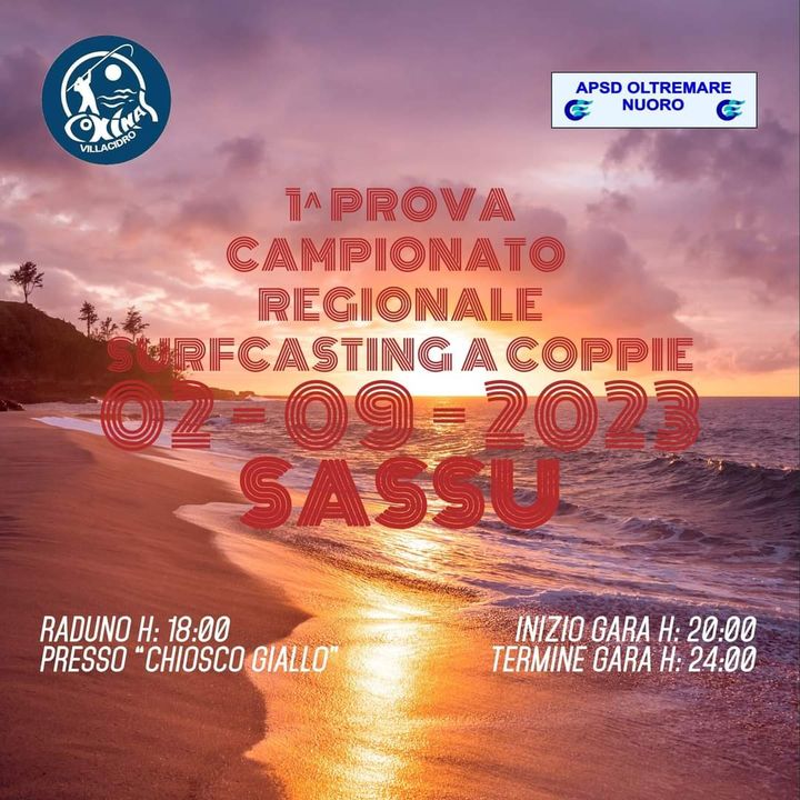 Campionato regionale a coppie di surfcasting 2023